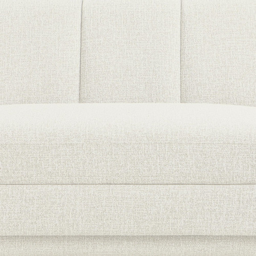 Loveseat with Soft Interwoven Fabric with Chenille and Fancy Yarn, Tufted Back, 70.25" W x 37.5" D x 30" H, Cream