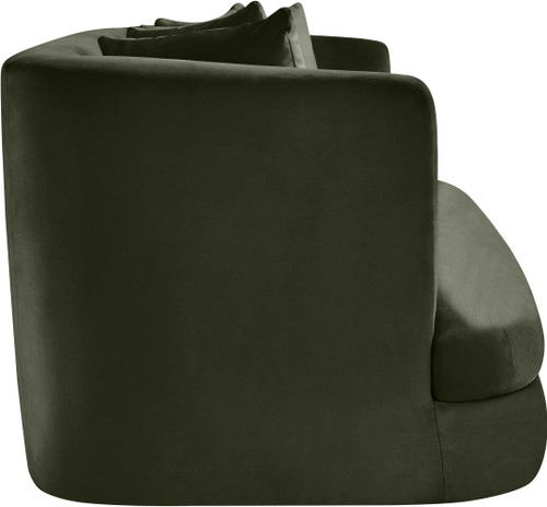Loveseat with Ultra Luxe Green 460 GSM Velvet, Solid Wood Frame, 66" W x 36" D x 30" H, Green