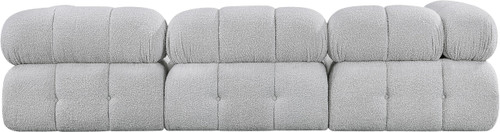 Modular Sofa with Rich Grey Boucle Fabric, Modular to Create Infinite Configurations, 102" W x 34" D x 28" H, Grey