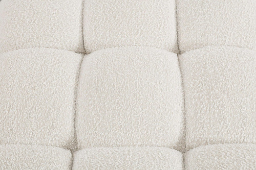 Modular Sofa with Rich Cream Boucle Fabric, Modular to Create Infinite Configurations, 136" W x 34" D x 28" H, Cream