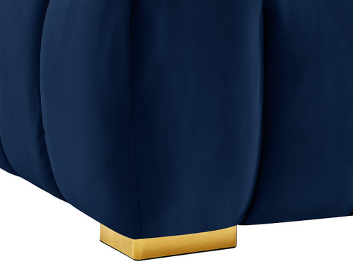 Velvet Upholstered Loveseat with Deep Biscuit Tufting