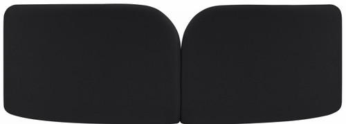 Sofa with Soft Black Chenille Fabric, Solid Wood Ball Legs, Solid Wood Inner Frame, 89" W x 39" D x 29" H, Black