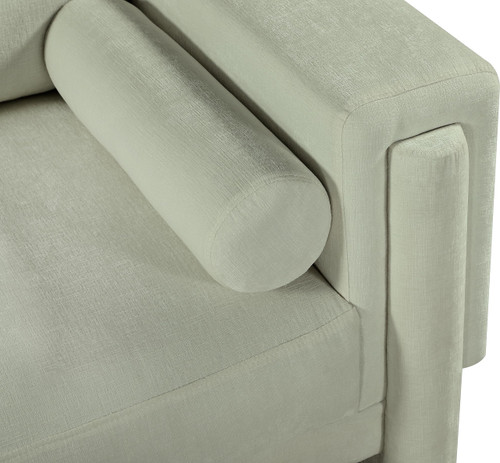 Loveseat with Rich Mint Chenille Fabric, Bolster Pillows Included, 65" W x 34" D x 34" H, Mint