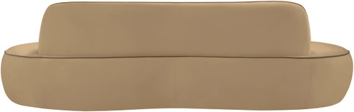 Beige-S Swerve Collection Modern | Contemporary Sofa with Ultra Luxe 460 GSM Upholstery Piping, Solid Wood Inner Frame, 100" W x 38.5" D x 30" H, Beige