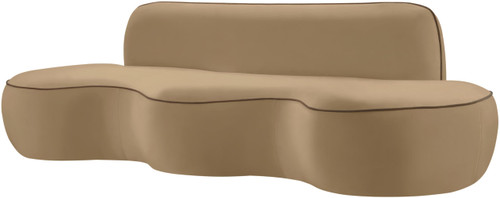Beige-S Swerve Collection Modern | Contemporary Sofa with Ultra Luxe 460 GSM Upholstery Piping, Solid Wood Inner Frame, 100" W x 38.5" D x 30" H, Beige