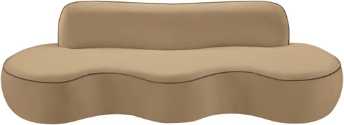 Beige-S Swerve Collection Modern | Contemporary Sofa with Ultra Luxe 460 GSM Upholstery Piping, Solid Wood Inner Frame, 100" W x 38.5" D x 30" H, Beige