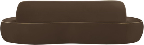 Brown-S Swerve Collection Modern | Contemporary Sofa with Ultra Luxe 460 GSM Upholstery Piping, Solid Wood Inner Frame, 100" W x 38.5" D x 30" H, Brown