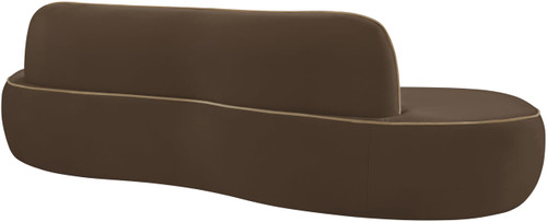Brown-S Swerve Collection Modern | Contemporary Sofa with Ultra Luxe 460 GSM Upholstery Piping, Solid Wood Inner Frame, 100" W x 38.5" D x 30" H, Brown