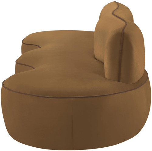 Saddle-S Swerve Collection Modern | Contemporary Sofa, Ultra Luxe 460 GSM Upholstery Piping, Solid Wood Inner Frame, 100" W x 38.5" D x 30" H, Saddle