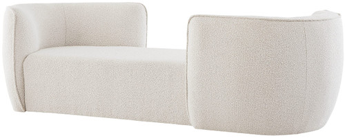 Cream Hilton Collection Modern | Contemporary Boucle Fabric Upholstered Sofa Chaise, Cream, 90" W x 37" D x 29" H