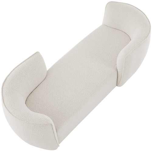 Cream Hilton Collection Modern | Contemporary Boucle Fabric Upholstered Sofa Chaise, Cream, 90" W x 37" D x 29" H