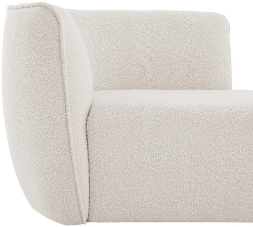 Cream Hilton Collection Modern | Contemporary Boucle Fabric Upholstered Sofa Chaise, Cream, 90" W x 37" D x 29" H