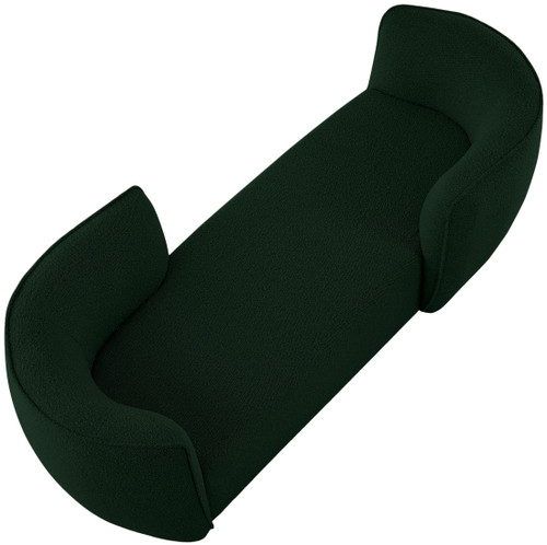 Green Hilton Collection Modern | Contemporary Boucle Fabric Upholstered Sofa Chaise, Green, 90" W x 37" D x 29" H
