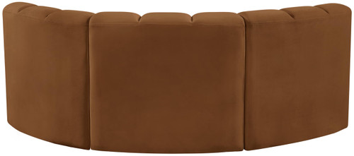 Saddle-S3C Arc Collection Modern | Contemporary Modular Sofa with Soft Saddle Velvet, Deep Channel Tufting, Modular Design, 80 W x 37 D x 30 H, Saddle