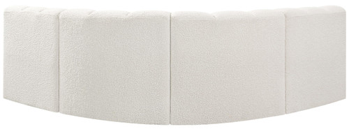 Cream-S4B Arc Collection Modern | Contemporary Modular Sofa with Rich Cream Boucle Fabric, Deep Channel Tufting, Modular Design, 103" W x 54" D x 30" H, Cream