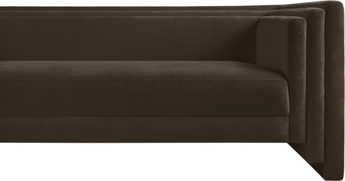 Brown-S Everett Collection Modern | Contemporary Sofa with Soft Brown Chenille Fabric, Solid Wood Inner Frame, Pillows Included, 88.5" W x 34" D x 29" H, Brown