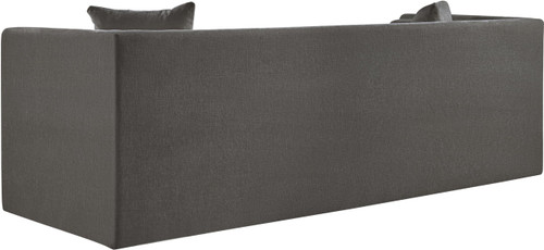 Grey-S Everett Collection Modern | Contemporary Sofa with Soft Grey Chenille Fabric, Solid Wood Inner Frame, Pillows Included, 88.5" W x 34" D x 29" H, Grey