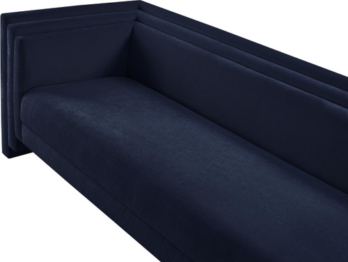 Navy-S Everett Collection Modern | Contemporary Sofa with Soft Navy Chenille Fabric, Solid Wood Inner Frame, Pillows Included, 88.5" W x 34" D x 29" H, Navy