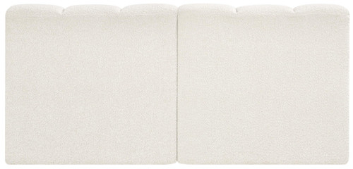 Cream-S2A Arc Collection Modern | Contemporary Modular Sofa with Rich Cream Boucle Fabric, Deep Channel Tufting, Modular Design, 60" W x 31" D x 30" H, Cream