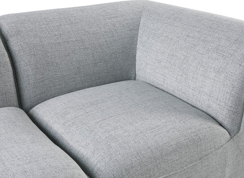 Grey-S76 Miramar Collection Modern | Contemporary Linen Textured Upholstered Modular Sofa, Grey, 76" W x 38" D x 28.5" H
