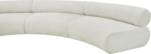 Cream-S6A Bale Collection Modern | Contemporary Modular Sofa with Soft Cream Chenille Cross Hatched Fabric, 202" W x 116" D x 28" H, Cream