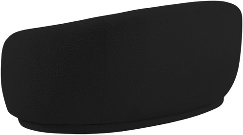 Black-L Hyde Collection Modern | Contemporary Boucle Fabric Upholstered Loveseat, Black, 64" W x 38" D x 27.5" H
