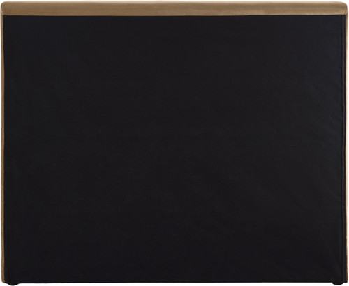 DorianBeige-T Dorian Collection Modern | Contemporary Twin Bed with Ultra Luxe Beige Velvet, 52" W x 90" D x 45" H, Beige, Twin
