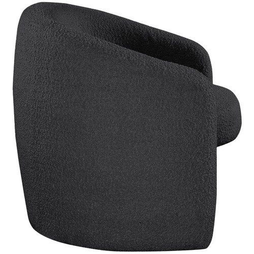 Black Acadia Collection Modern | Contemporary Accent Chair with Rich Black Boucle Fabric, Rounded Back, 33.5" W x 30.5" D x 30" H, Black