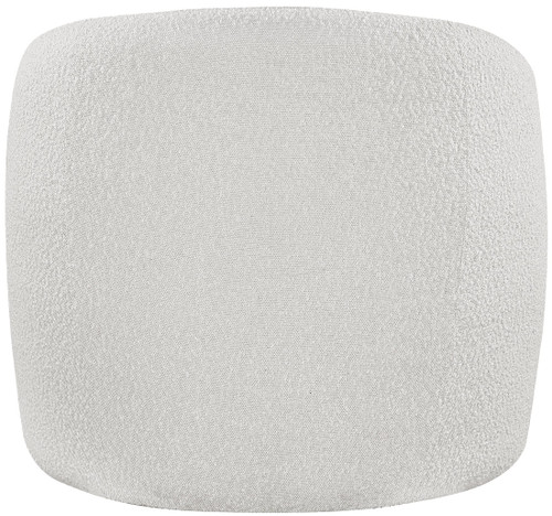 Cream Acadia Collection Modern | Contemporary Accent Chair with Rich Cream Boucle Fabric, Rounded Back, 33.5" W x 30.5" D x 30" H, Cream