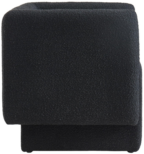 Black Vera Collection Modern | Contemporary Boucle Fabric Upholstered Accent Chair, Black, 31" W x 27" D x 29" H