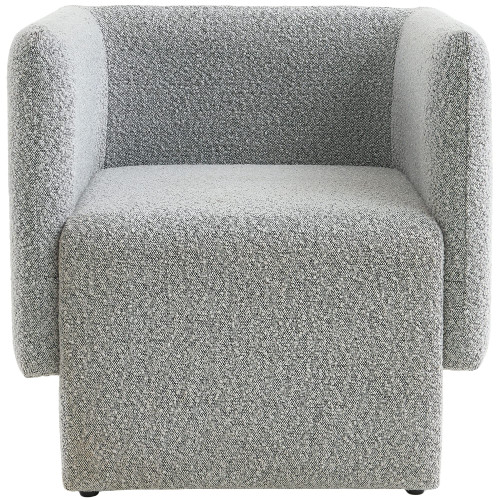 Grey Vera Collection Modern | Contemporary Boucle Fabric Upholstered Accent Chair, Grey, 31" W x 27" D x 29" H