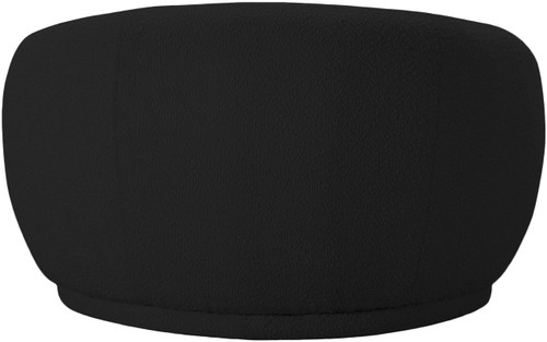 Black-C Hyde Collection Modern | Contemporary Boucle Fabric Upholstered Accent Chair with Rounded Back, Black, 42" W x 38" D x 27.5" H