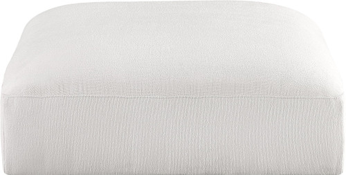 Cream-Ott Ease Collection Modern | Contemporary Upholstered Ottoman with Soft Plush Cream Fabric, Modular, 38" W x 38" D x 16" H, Cream