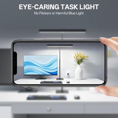 LED Desk Lamp for Home Office, Flexible Gooseneck Task Light Tall 12W