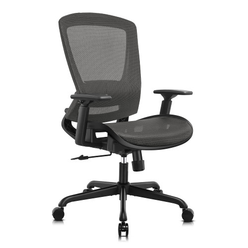 Ergonomic Mesh Office Chair,Comfy Computer Desk Chair - BIFMA 5.1 Certified Commercial Swivel Task Chair for Home Office - Adjustable Lumbar Support & Armrests,Tilt Function,Wide Seat