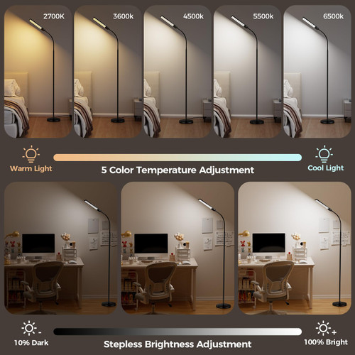 LED Floor Lamp for Living Room,Bright Reading Lamps for Office
