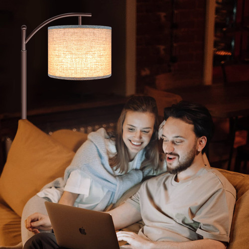 Floor Lamp for Living Room, 4 Color Temperature LED Floor Lamp with Remote Control & Foot Switch, LED Bulb Included, Modern Standing Lamp for Bedroom, Study Room, Office - Oil Rubbed Bronze
