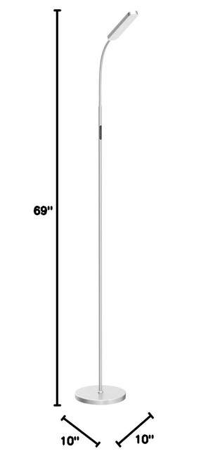 Floor Lamp, 15W/1000LM Bright LED Floor Lamp with Stepless Dimming