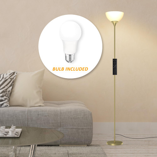 Floor Lamp, Remote Control, Stepless Brightness & Color Temperature