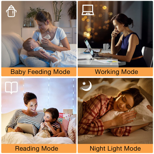 64'' Floor Lamps for Living Room with Remote Control and Stepless Dimmable Colors Temperature & Brightness, 9W Bulb Included(Black Lampshade & Black Pole)