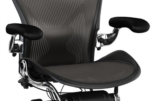 Herman Miller Aeron Executive Chair With Posturefit Size B Polished Frame