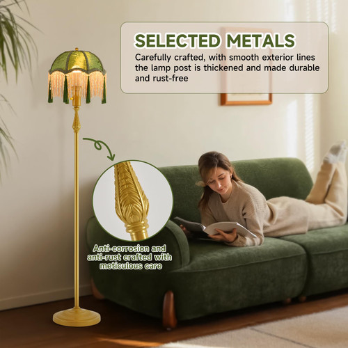 Floor Lamp with Adjustable Light Simple Upright Metal Base LED Night Lamp for Room 13" Wide, 62.2" High