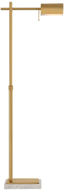 Gazette Adjustable Height Marble and Gold Pharmacy 60" Tall Floor Lamp