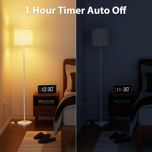 Dimmable Floor Lamps for LivingRoom with 12W LED Bulb,Foot Switch
