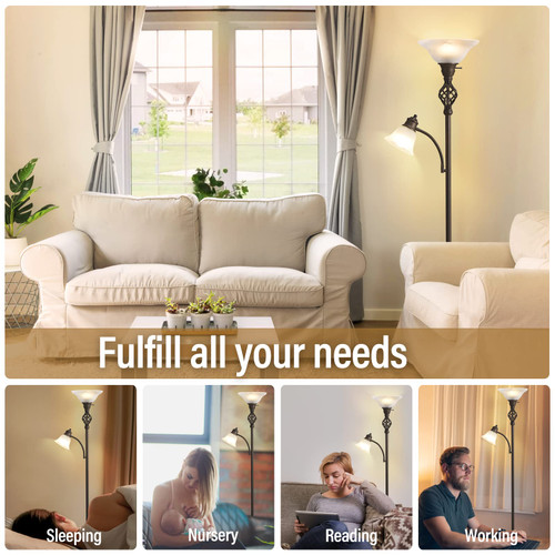 Floor Lamp for Living Room, LED Standing Reading Light