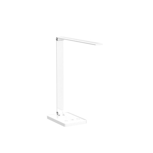 LED Desk Lamp with Wireless Charger, USB Charging Port, 5 Lighting Modes,5 Brightness Levels, Sensitive Control, 30/62 min Auto Timer, Eye-Caring Office Lamp with Adapter