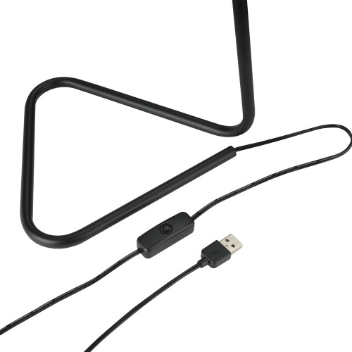 12" LED Integrated Desk Lamp, Adjustable Gooseneck, in-Line On Off Switch, USB Cable Included, 7 Watts, 200 Lumens,Black