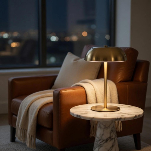 2 Pack Portable LED Mushroom Table Lamp, Metal Cordless Desk Night Light, Stepless Dimming Touch Lamp with 3 Colors for Bedroom Bedside Restaurant Bar, Sliver