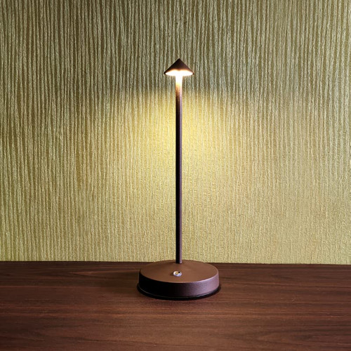 2 PACK Cordless Lamps,Battery Rechargeable Table Lamp,Portable Lamps,2 Level Brightness Dimmable Night Light,Minimalist Design,Cordless Table Lamps for Living Room/Restaurant/Couple Dinner(Rust)