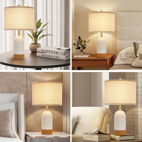 Table Lamps Set of 2, Bedside Table Lamp for Bedroom Living Room